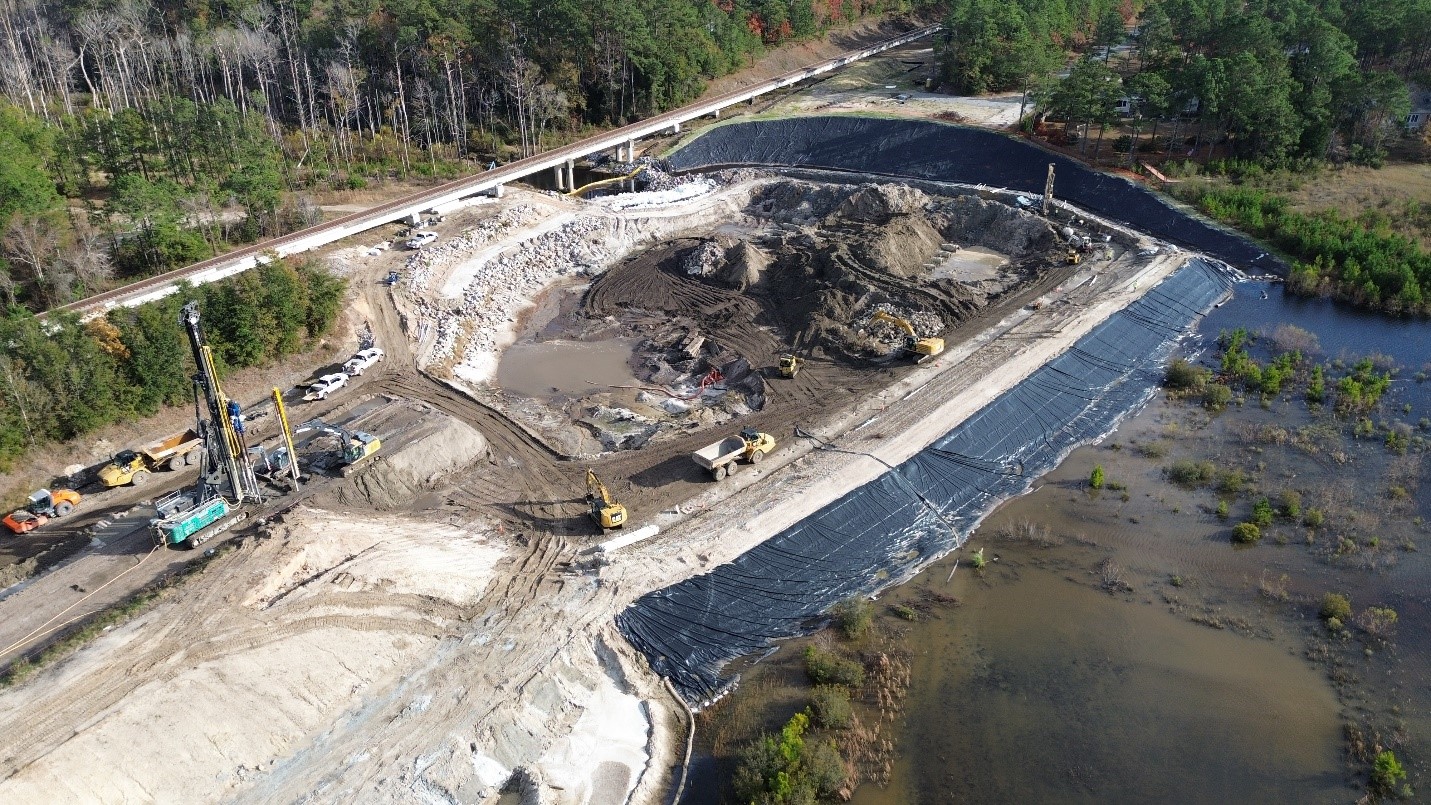   Principal spillway excavation site overview